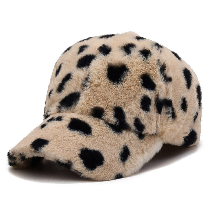 Cappellino da baseball in pile con stampa leopardata per tutte le stagioni