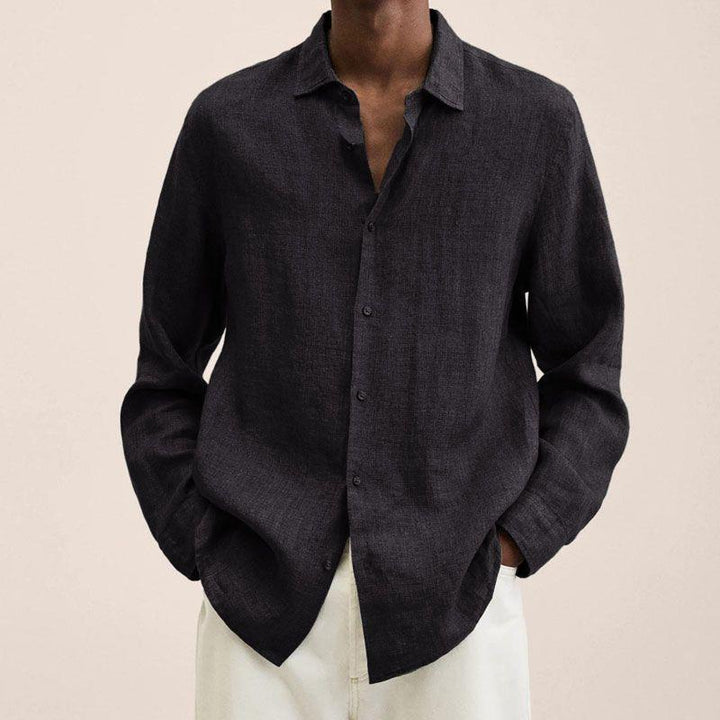 Breathable Linen Shirt For Men Lightweight Casual Style-MODAUTLET