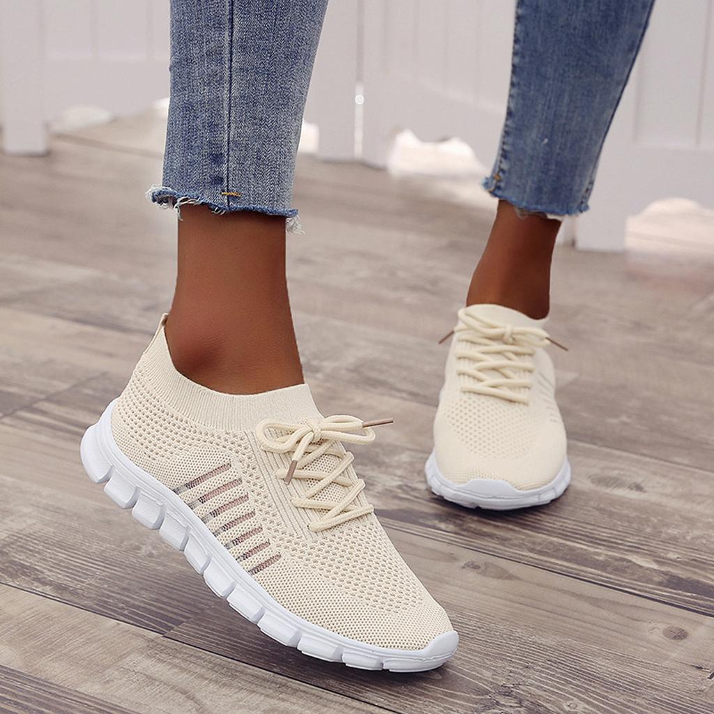 Women's Lightweight Breathable Orthopedic Sneakers Beige