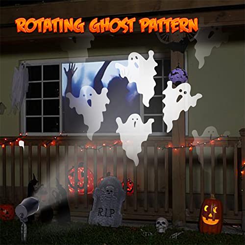 Halloweenský pohyblivý projektor duchů s otáčením o 360 stupňů