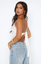 Women's One-Shoulder Lace Top