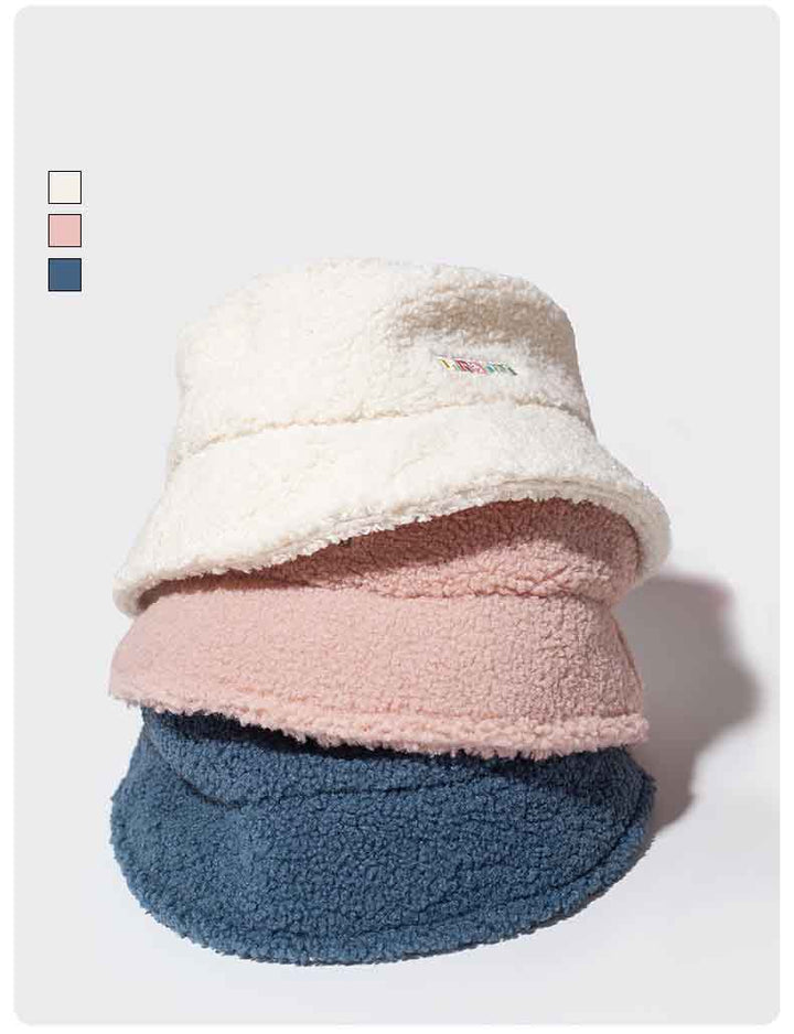 Chapéu de Proteção Auricular em Cabelo de Cordeiro para Mulher - Estilo Pescador