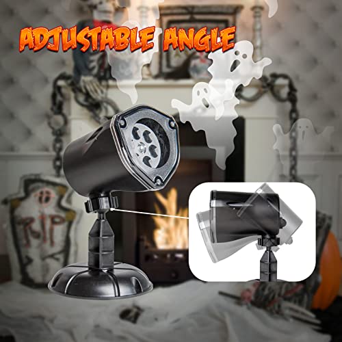 Halloweenský pohyblivý projektor duchů s otáčením o 360 stupňů