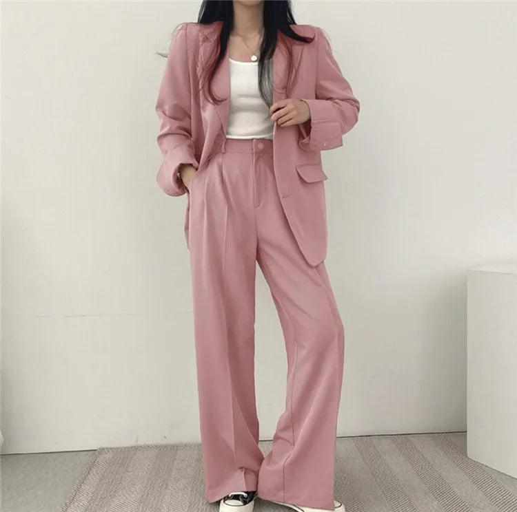 Hailey | Conjunto de Fato Feminino Ajustado com Blazer Comprido