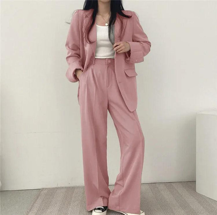 Hailey | Conjunto de Fato Feminino Ajustado com Blazer Comprido
