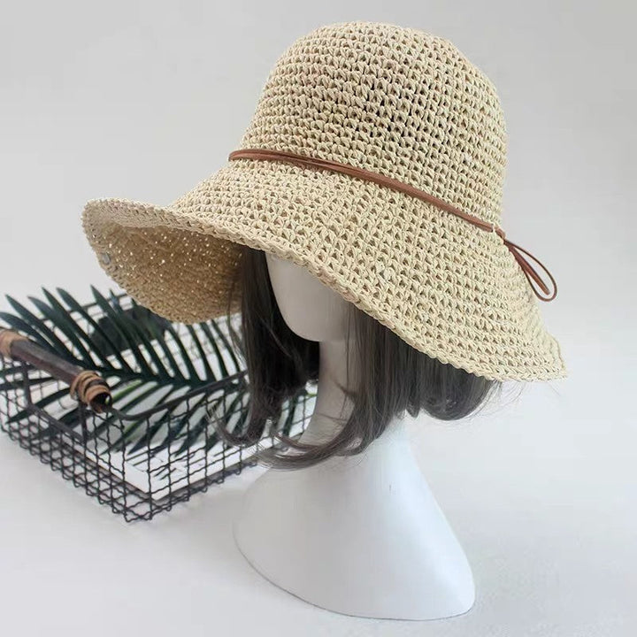 Foldable Straw Hat for Sun Protection - Ideal Beach Travel Accessory