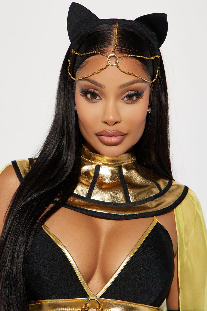 Kostýmová sada egyptské královny na Halloween s pláštěm a ozdobou hlavy