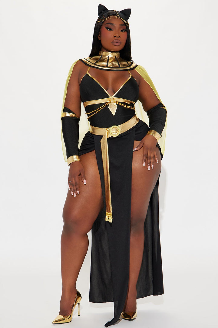 Kostýmová sada egyptské královny na Halloween s pláštěm a ozdobou hlavy