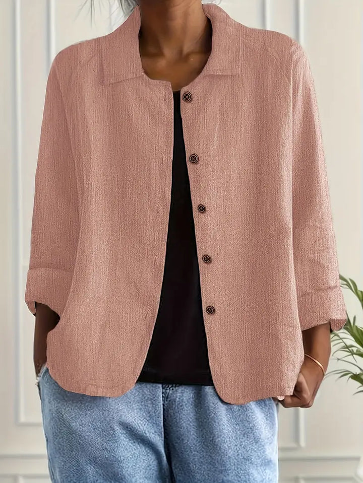 Womens Button Down Top - Maribeth Style-MODAUTLET