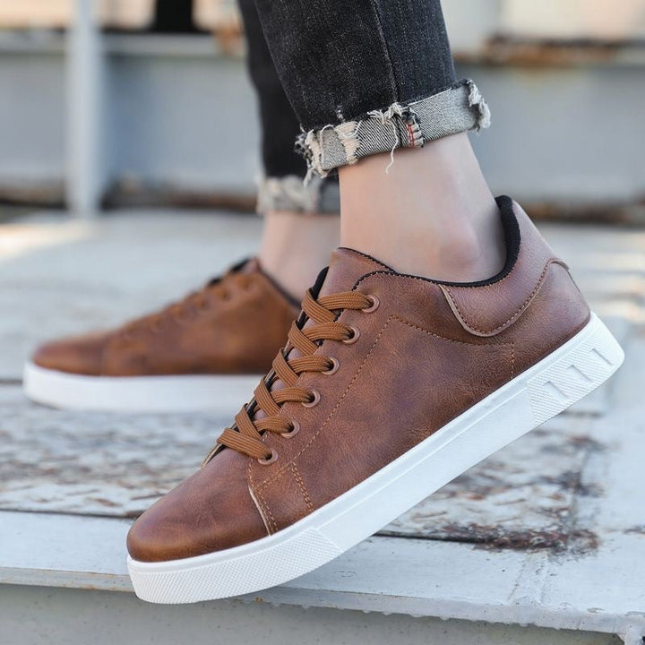 Men's Casual Lace-Up Flat Shoes-MODAUTLET