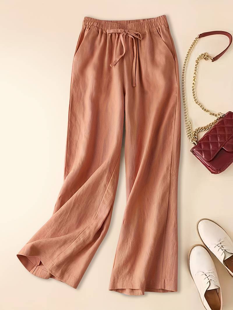 Women's Relaxed Drawstring Cherry Pants-MODAUTLET