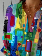 Women's Vibrant Geometric Shirt