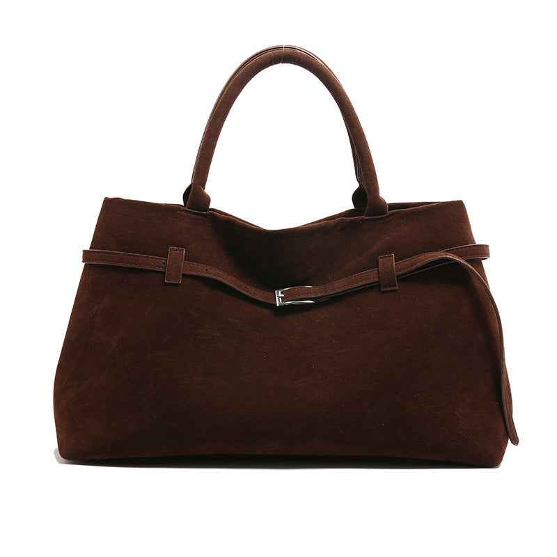 Versatile Suede Tote Bag for Everyday Use and Travel-MODAUTLET