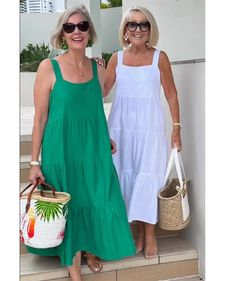 Jenna | Women's Sleeveless Tiered Maxi Casual Gown