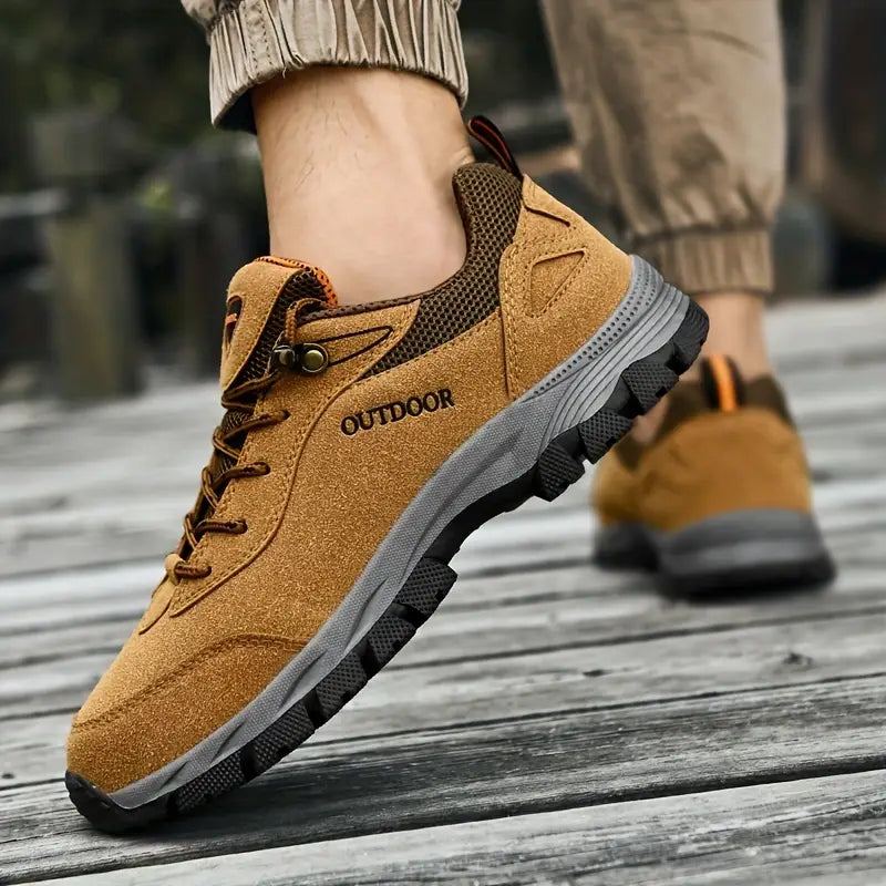 Men's Stylish Arch Support Breathable Walking Shoes Brown