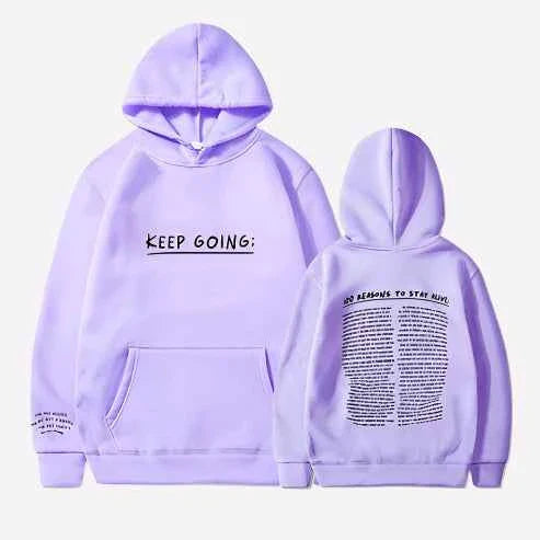 Motivational Hoodie 100 Reasons To Stay Positive Today Blue Sky