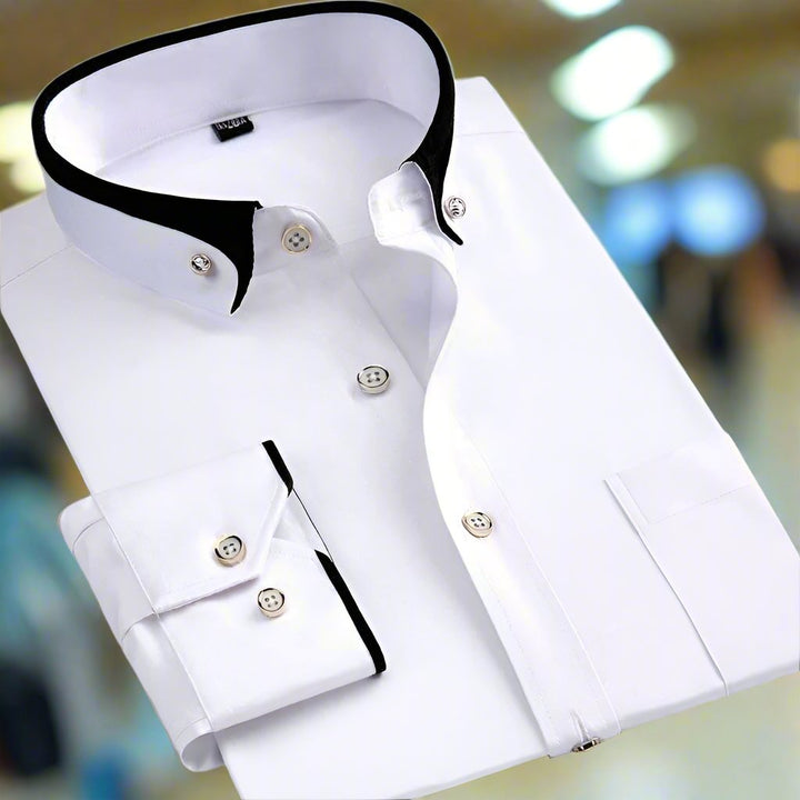 Camicia da uomo a manica lunga formale da lavoro