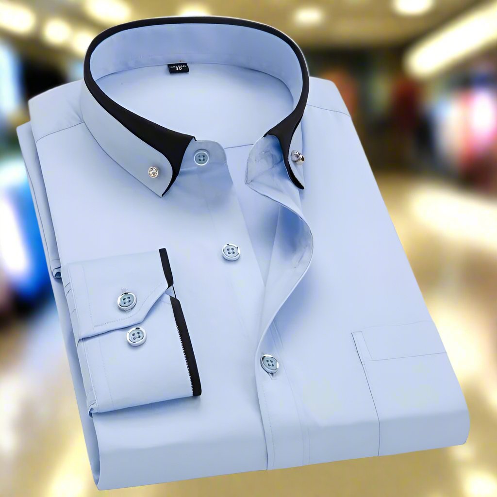 Camicia da uomo a manica lunga formale da lavoro