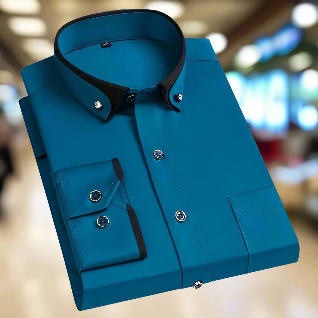 Camicia da uomo a manica lunga formale da lavoro