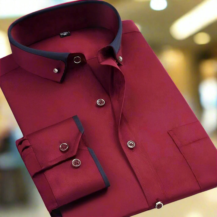 Camicia da uomo a manica lunga formale da lavoro