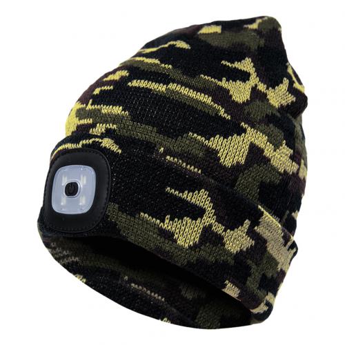 LED-Strickmütze mit Leuchtlicht – Batteriebetriebene gestrickte Beanie