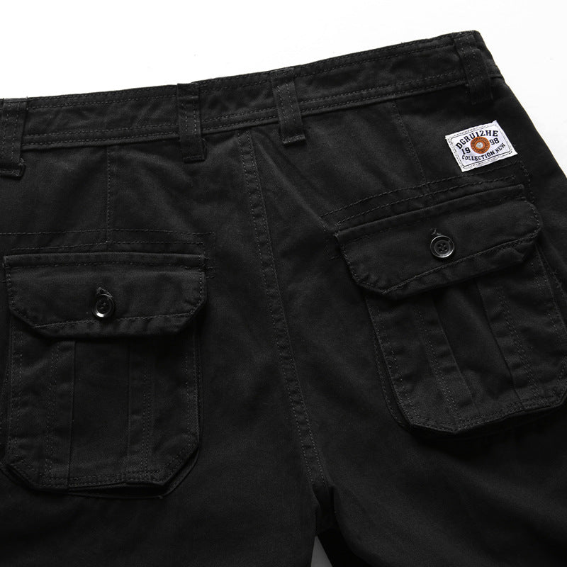 Pantalones cortos cargo holgados y cómodos para hombre con 6 bolsillos