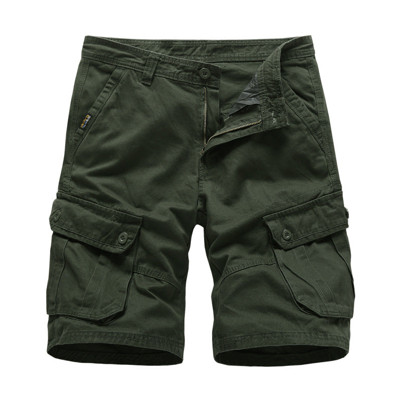 Pantalones cortos cargo holgados y cómodos para hombre con 6 bolsillos