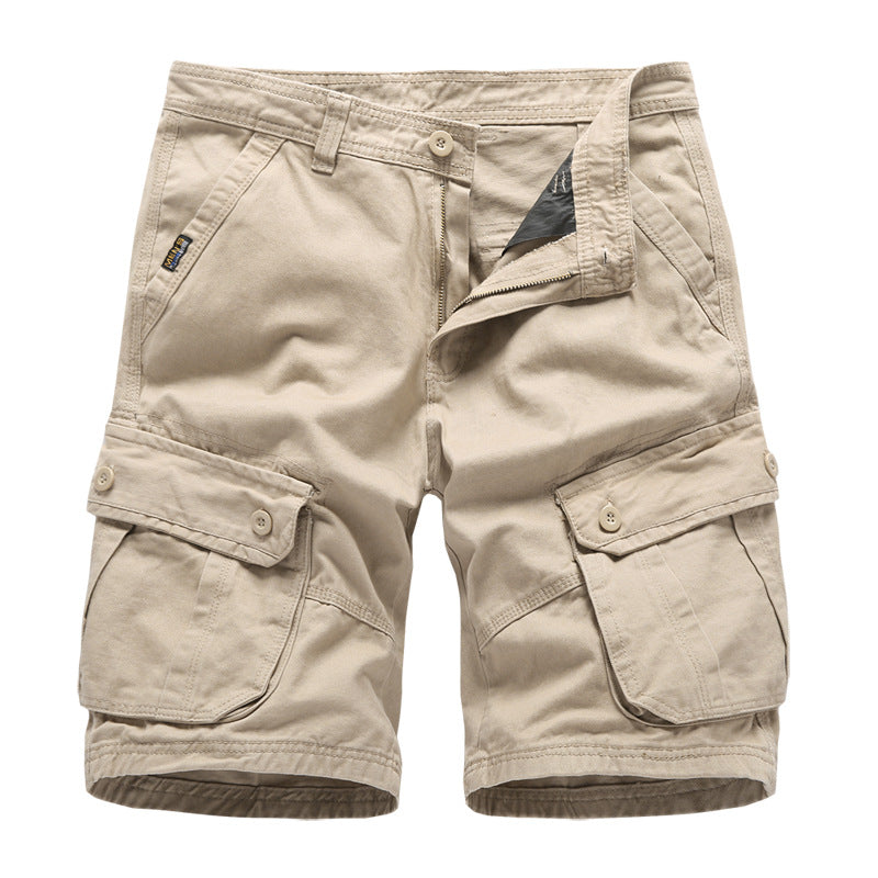 Pantalones cortos cargo holgados y cómodos para hombre con 6 bolsillos