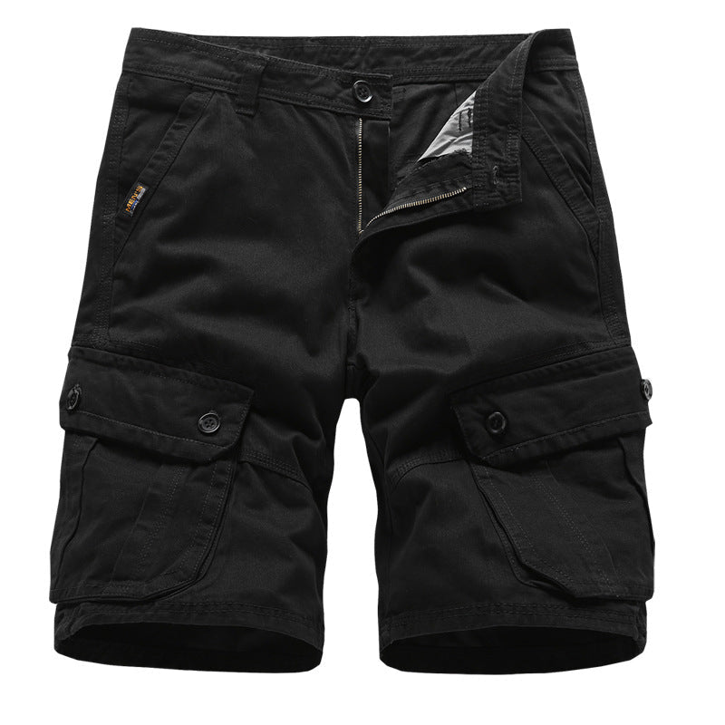 Pantalones cortos cargo holgados y cómodos para hombre con 6 bolsillos