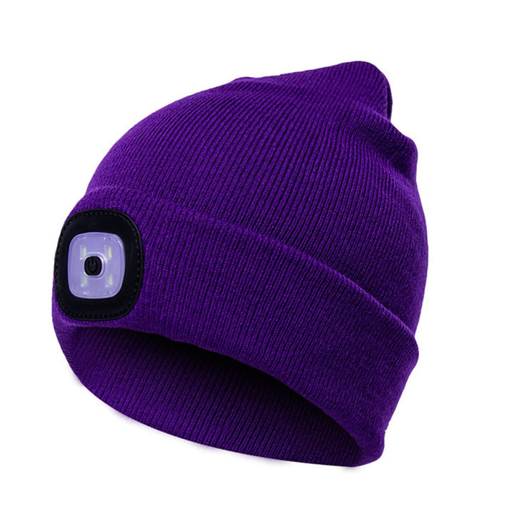LED-Strickmütze mit Leuchtlicht – Batteriebetriebene gestrickte Beanie