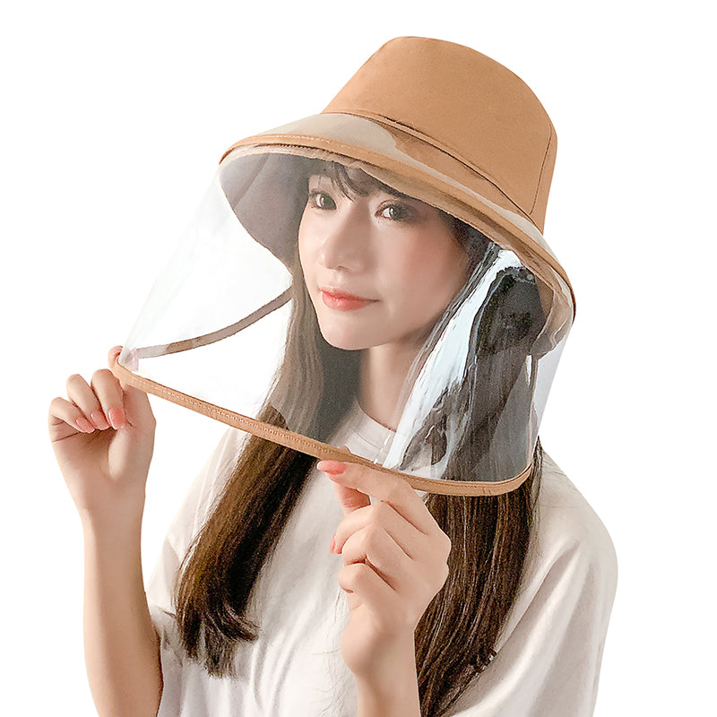 Sombrero tipo bucket con protección UV y escudo antiempañante y contra polvo para viajes al aire libre