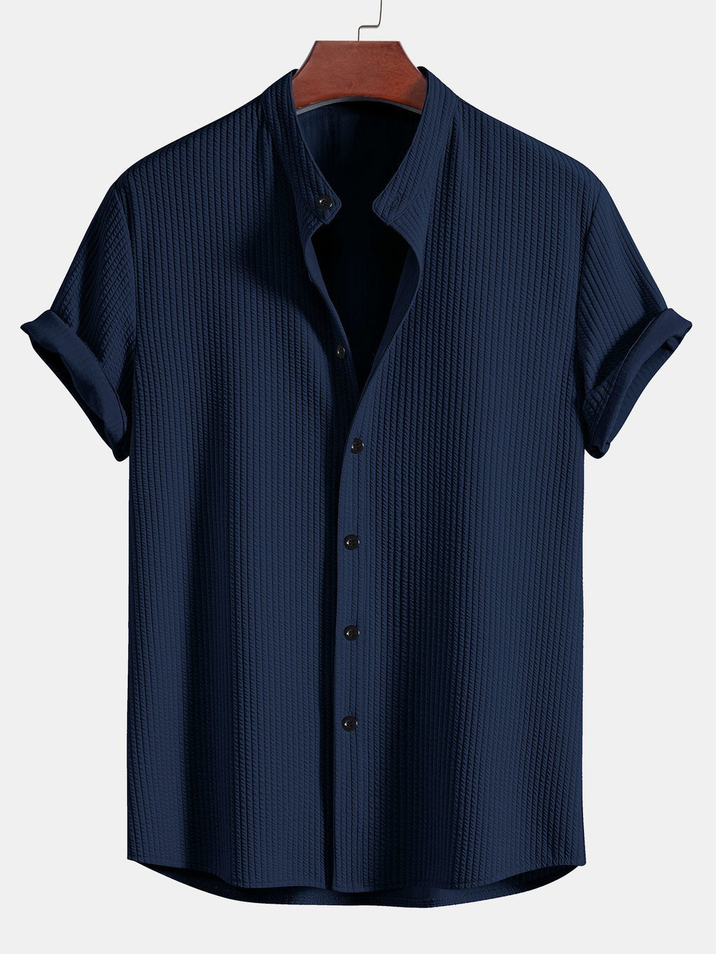 Callum | T-shirt with Shirt Look Navy blue