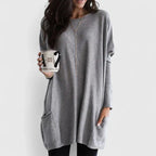 Women's Comfortable Oversized Top Gray