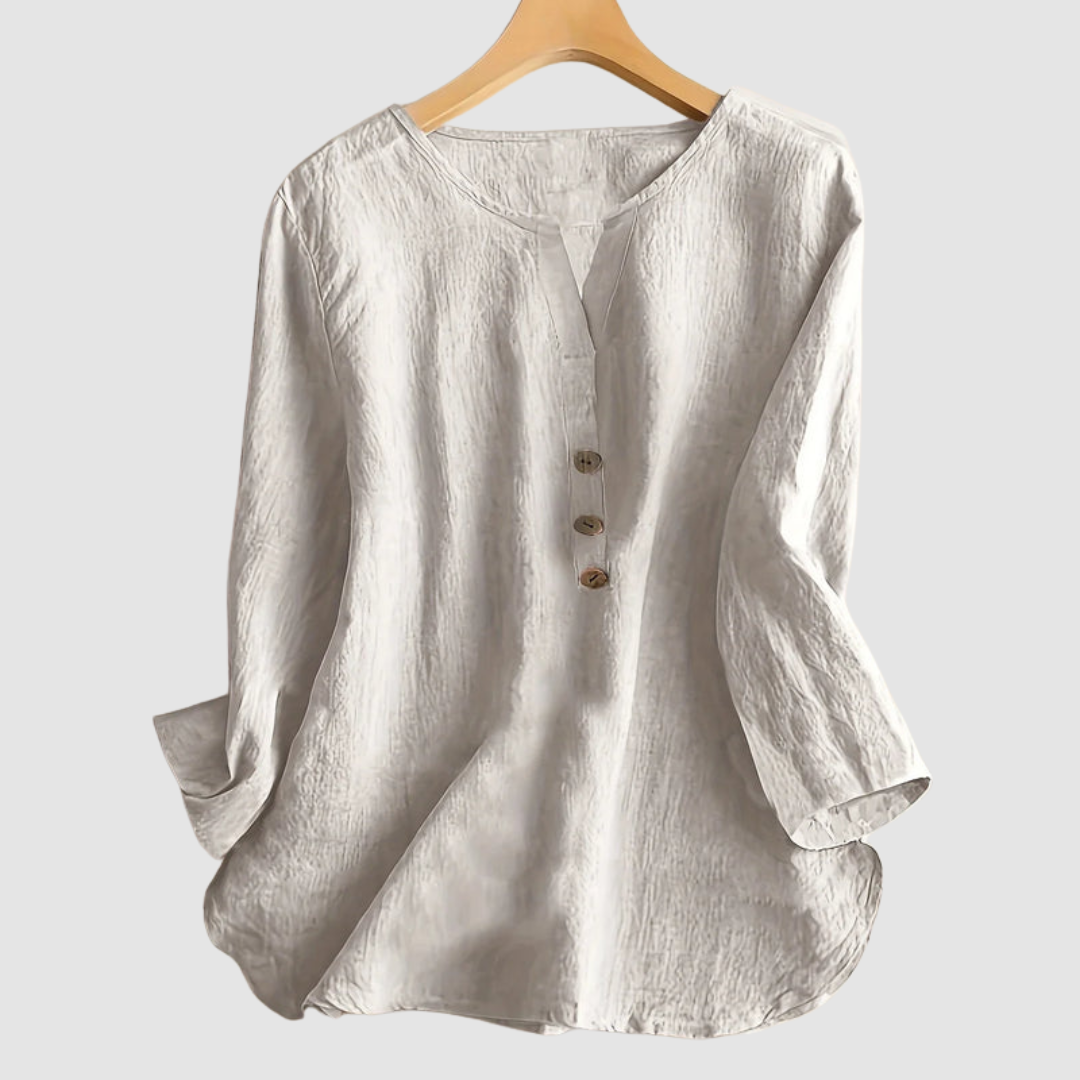Women's Elegant Button Blouse-MODAUTLET