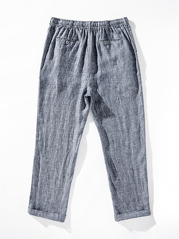 Men's Lightweight Linen Drawstring Pants