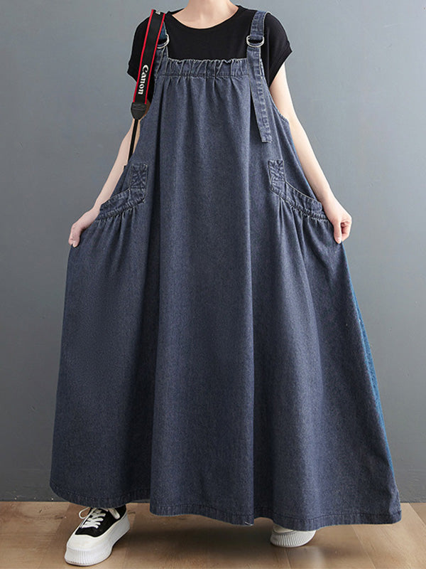 Vestido de mezclilla holgado para mujer