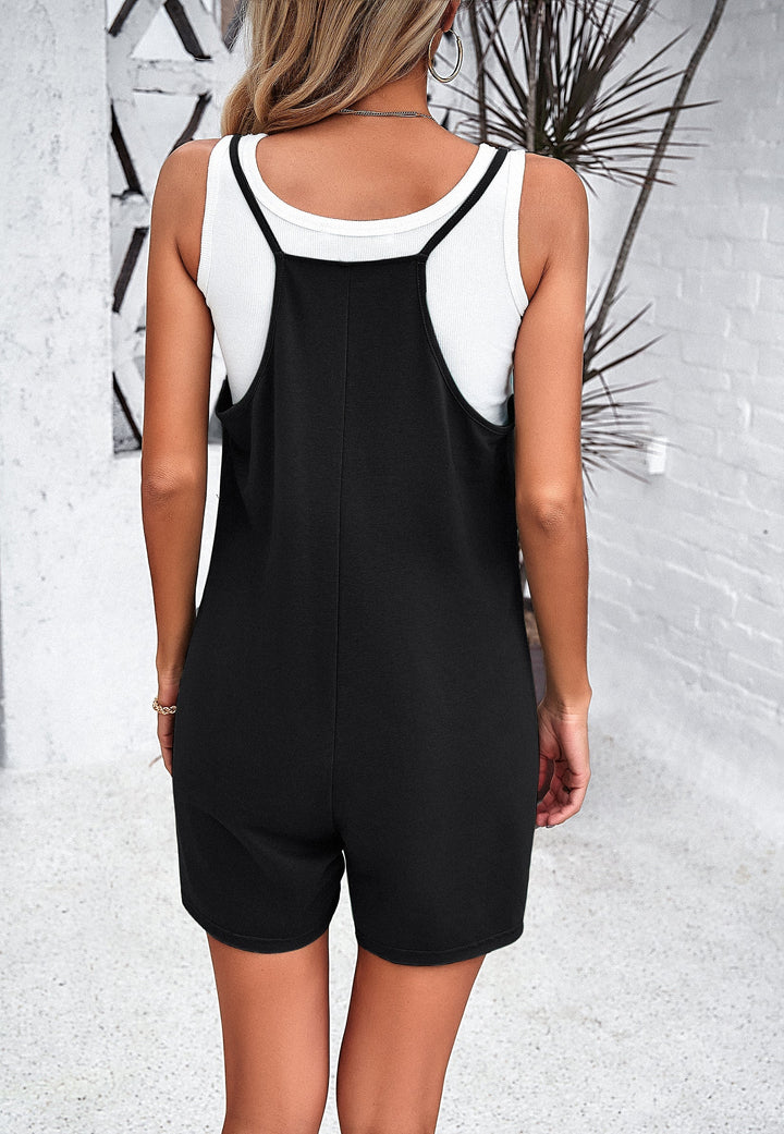Women's Casual Sleeveless Jumpsuit with Pockets