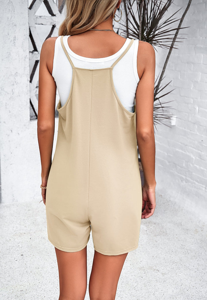 Women's Casual Sleeveless Jumpsuit with Pockets
