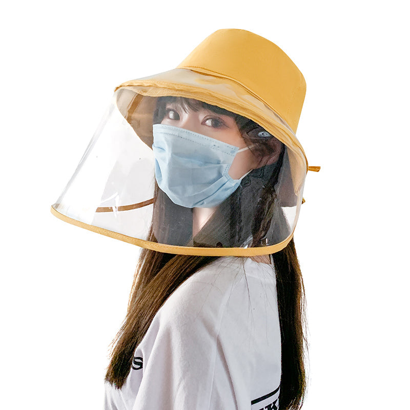 Sombrero tipo bucket con protección UV y escudo antiempañante y contra polvo para viajes al aire libre