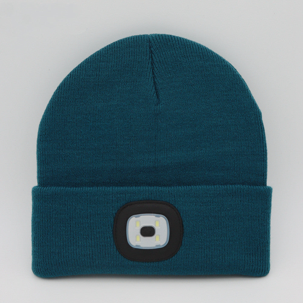 LED-Strickmütze mit Leuchtlicht – Batteriebetriebene gestrickte Beanie