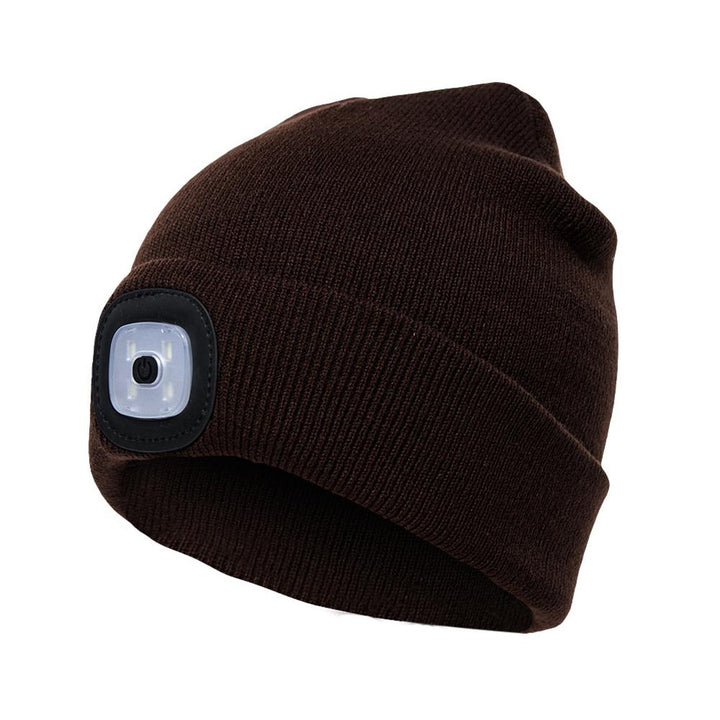 LED-Strickmütze mit Leuchtlicht – Batteriebetriebene gestrickte Beanie