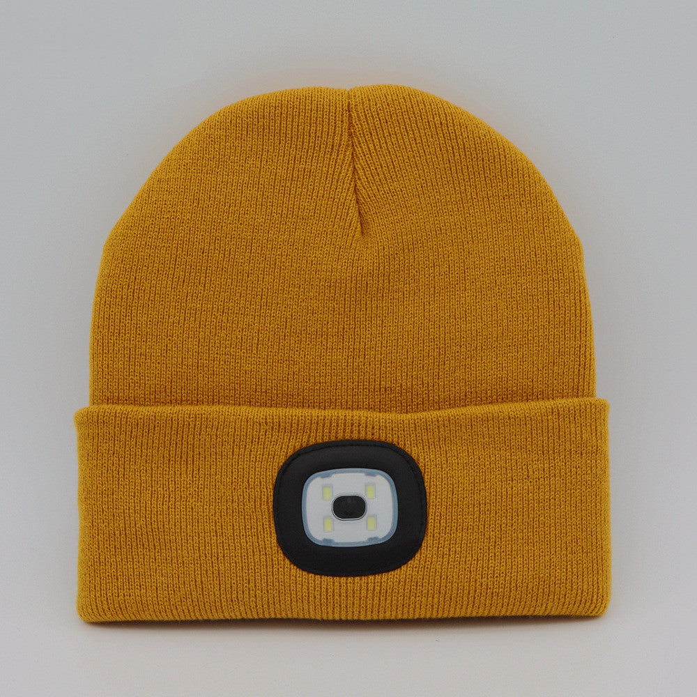 LED-Strickmütze mit Leuchtlicht – Batteriebetriebene gestrickte Beanie