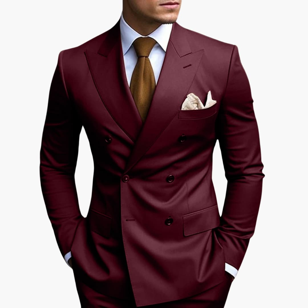 Men's Stylish Double-Breasted Suit