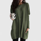 Women's Comfortable Oversized Top Olive Green
