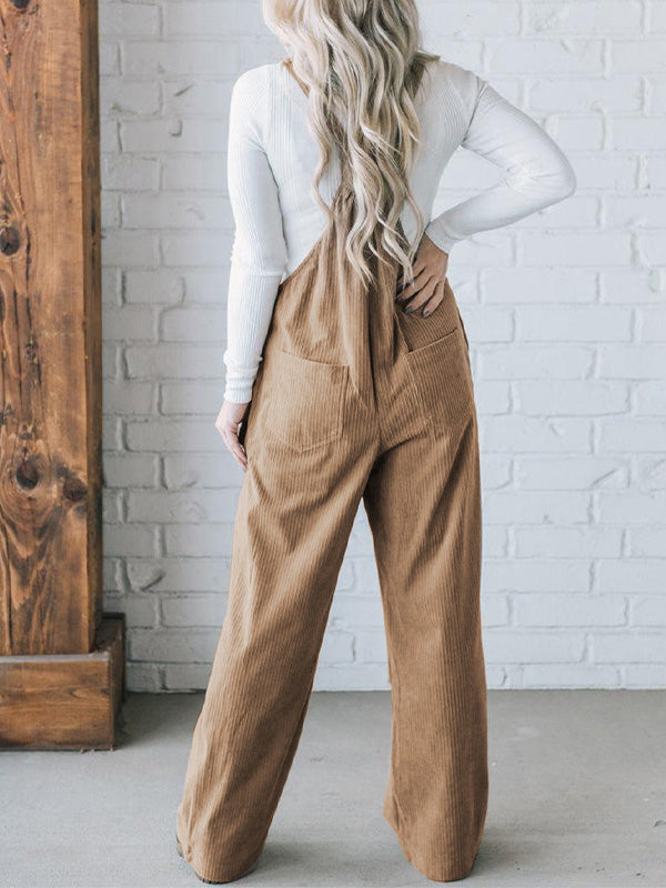 Zoey | Women's Cozy Loose Fit Corduroy Overalls