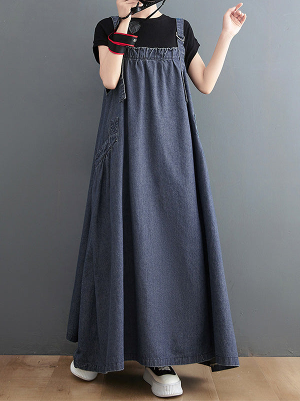 Vestido de mezclilla holgado para mujer