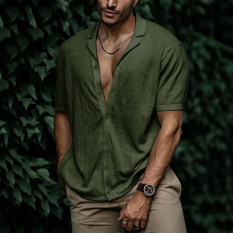 Ryan | Camicia casual da uomo a maniche corte con bottoni