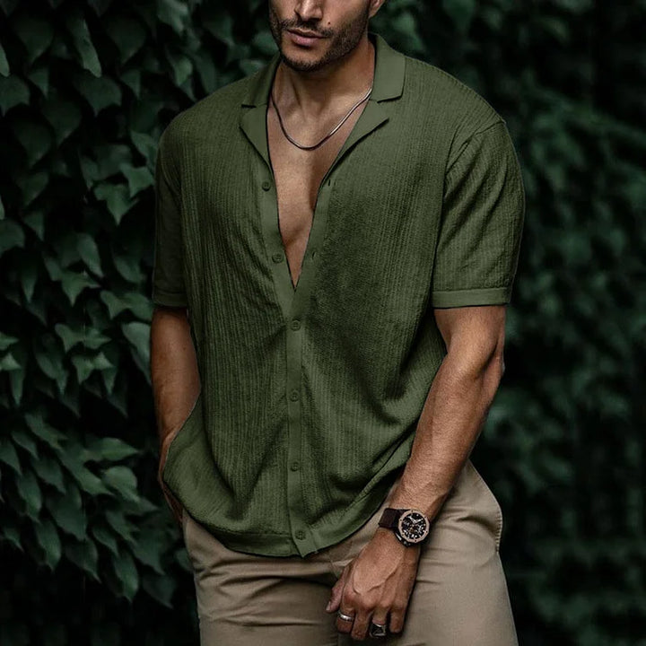 Ryan | Camicia casual da uomo a maniche corte con bottoni