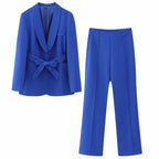 Women's Elegant Two-Piece Suit Blue