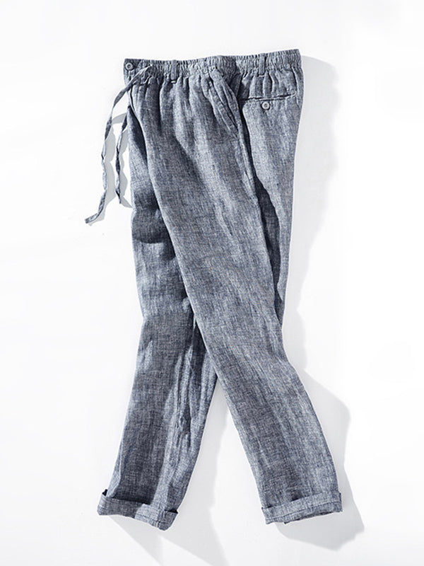 Men's Lightweight Linen Drawstring Pants